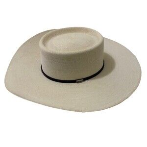 Atwood Nevada Palm Leaf  15x Long Oval  Size 7 1/8 Hat Natural Cowboy Rodeo GUC